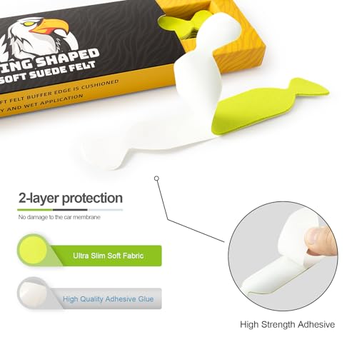 Image of Gomake Vinyl Squeegee Buffer 30PCS Pre-Cut Felt for Window Tint Wet or Dry Vinyl /PPF Application (Green)