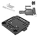 Aluminum Alloy CNC V Lock Battery Quick Release Plate, Black Firm Base with Limit Structure, Multiple Screw Slots for V Type Camera Battery Mount