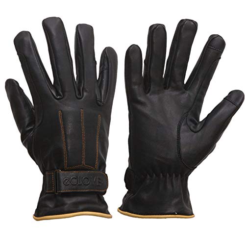 eGloveeQUEST GripPro Leather - Winter Thermal (Black, Large)