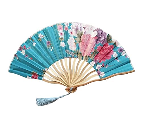 FBHDKJNFG Abanicos de papel plegables de estilo chino，Abanic Abanico de mano de estilo chino, abanico plegable de papel de bambú, decoración vintage for fiestas y bodas