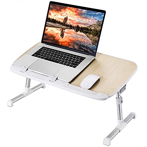 Laptop Desk, Computer Tray for Bed Laptop Table Adjustable Lap Desks for Eating Working Study Foldable and Portable (Beige), 23.58×12.59×2.36in (TT-SD003) Laptop Desk, Computer Tray for Bed Laptop Table Adjustable Lap Desks for Eating Working Study Foldable and Portable (Beige), 23.58×12.59×2.36in (TT-SD003)