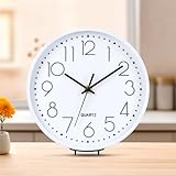 ACCSHINE Tischuhr Wanduhr Ohne Tickgeräusche Modern 20cm Quarz Groß Batterie Wanduhr Einfach zu Lesen für Zimmer Zuhause KüChe Wohnzimmer Büro Schule