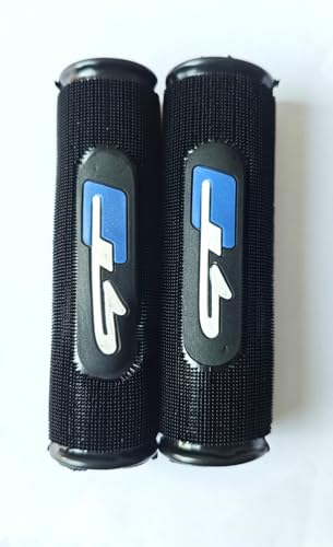 Image of VGZ Premium Motorcycle Handle Grip Set | Anti-Slip Rubber Bike Handle Bar Grips | Universal Fit for All Bikes & Scooters | Stylish Black & Blue Design (Set of 2)