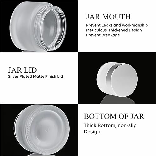 Image of Zenvista Frosted Jar with Silver Lid For Cream, Scrub, Lip Balm, Body Lotion-50 Gm [ZMJ28]