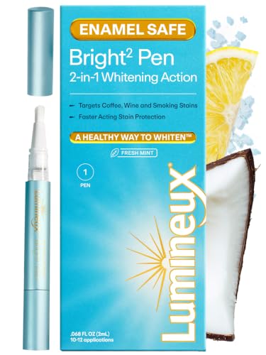 Lumineux 2-in-1 Teeth Whitening Pen, Removes Coffee & Tea Stains