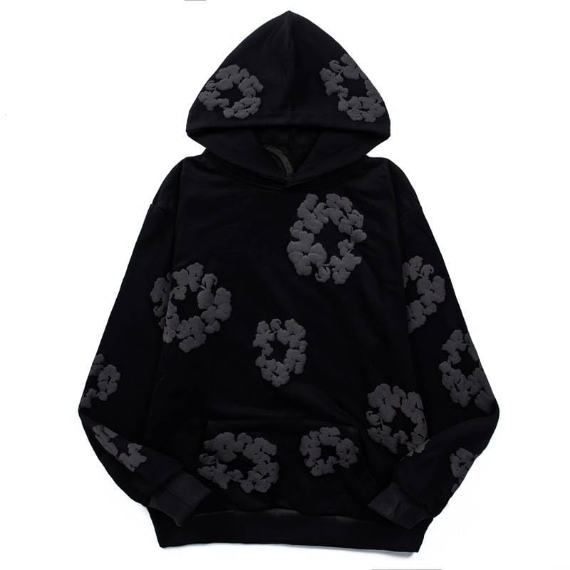 Sudiup Y2K Hoodie Men's Hoodie Women's Casual Retro Large Harajuku Jacket (Black1,Small)