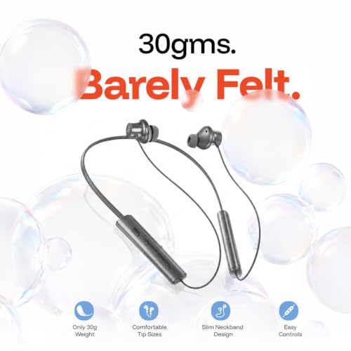 Image of Lava Probuds Xscape 13Neckband, 70H Battery, 3 EQ Modes with Button for Music Lovers, Dual Pair, Fast Charge in 10 min, Magnetic Buds, 45ms Latency, Built in mic Earphones (Grey)