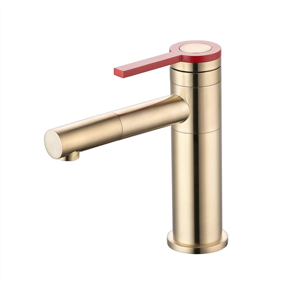 Robinet de lavabo noir et doré mitigeur de bain eau chaude froide robinet monté sur le pont