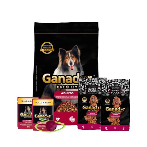 Alimento Para Perro, Pet Products Ganador Premium Alimento seco para Perro 15kg mas Paquete Regalo FE24