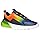 Geox J ACTIVART ILLUMINUS, Scarpe da Ginnastica, Navy/Lime, 35 EU