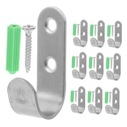 FRCOLOR 10 Sets Heavy Duty Metal Wall-mounted Hooks for Trailer Tarp Fastening Garage Storage and Garden Hose Hanging Easy Installation Secure Fit Versatile Use for Trailer Covers and More