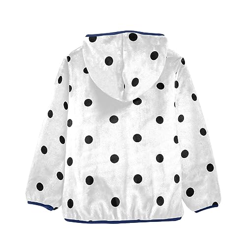 Image of Aflyko Boys Fleece Coat Blue Zip-Up Hoodie Girls Outerwear Kids Hooded Jacket 3-10T