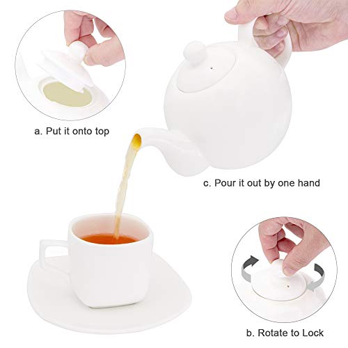 K Kitchentour TPW01 Kitchentour English Porcelain Tea Pots -27Oz thumb #4