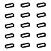Produktbild FuzlPnag 15 Stück Silikon Uhrenarmband Schlaufe,20mm Silikonarmband mit Fixer,Ersatz Uhrenband, Armbanduhr Schlaufe,Uhrenarmband Schlaufe,Ersatz-Gummiverschlüsse aus Armband Schlaufe(Schwarz)