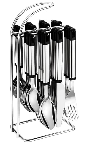 GIRNES 24 Pcs Stainless Steel Supreme Wire Cutlery Set for Dining Table | 6Pcs Dessert Spoon | 6Pcs Tea Spoon | 6Pcs Fork Spoon | 6Pcs Butter Knife (B09TGWMFMJ) Amazon Price History, Amazon Price Tracker
