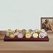 ASmileIndeep Military Challenge Coins Display Holder Solid Wood Challenge Coin Stand Holds 30 Coins 4 Row Military Coin Holder Rack for Desk,Challenge Coin Display Case for Collectors, Red