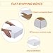 HORLIMER 12x9x4 inches Shipping Boxes Set of 1, White Corrugated Cardboard Mailer Box for Packing, Mailing, Small Business