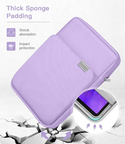 Image of MoKo 9-11 Inch Tablet Sleeve Bag Handle Carrying Case with Shoulder Strap Fits iPad Pro /Air /A16 11 inch,iPad 10th 10.9,i-Pad 9 /8 /7th 10.2,iPadAir 5 /4th 10.9,i-Pad 9.7,Tab S8 /S9 11 inch, Purple