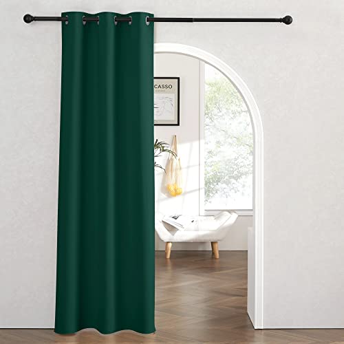 Image of RYB HOME Portable Doorway Curtains Privacy Blackout Thermal Insulating Drapes for Bedroom Closet Living Room Dining Kids Nursery Window Treatment Panels, Wide 42 x Long 80 inches, Hunter Green
