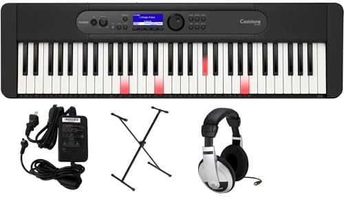 Casio LK-S450 Premium Keyboard Pack with Stand, AC Adapter and Headphones