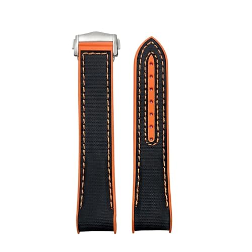 19mm 20mm 21mm 22mm iCo[EHb`oh IKΉ Xs[h}X^[ [EHb` V[}X^[Ή |CebhtH[fBOobNXgbv(Black orange,19mm,Black buckle)