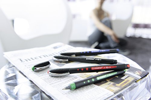 Image of STABILO bl@ck+ Medium Rollerball Pen Black, Box of 10