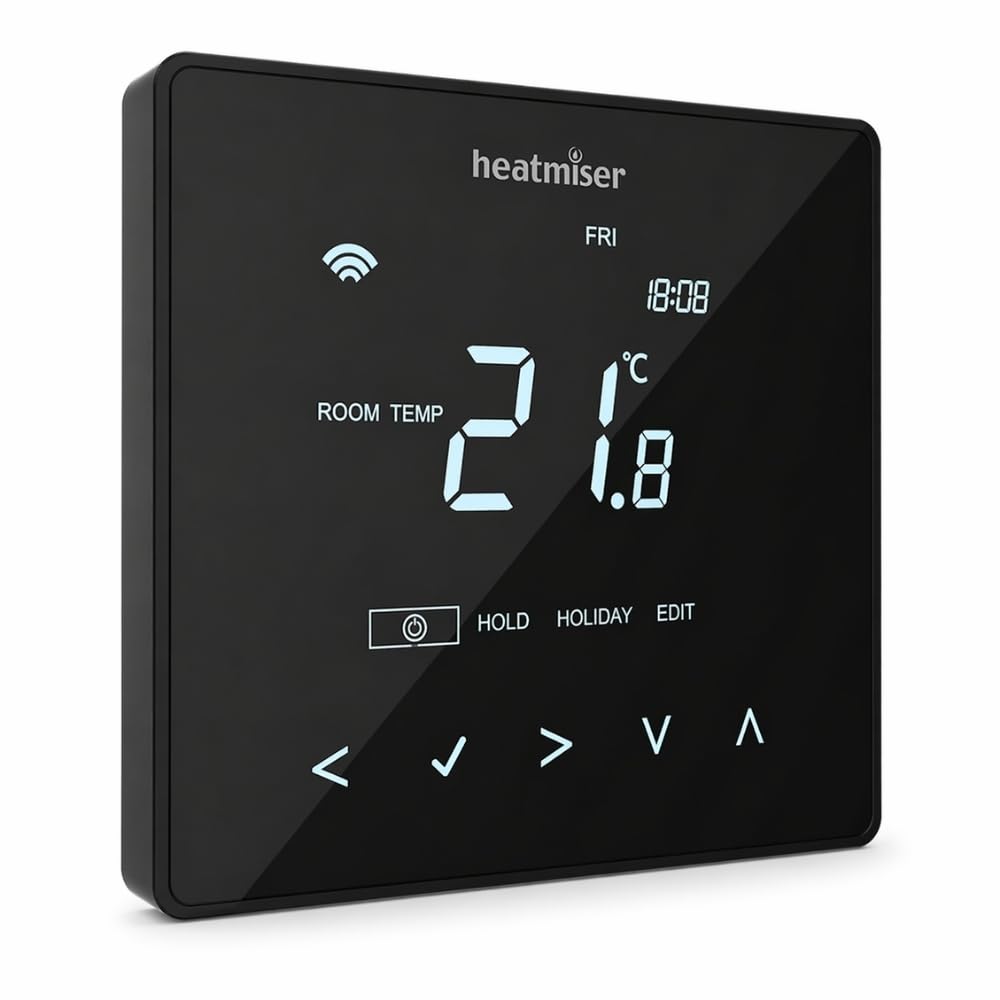 Heatmiser Neostat Wifi Neowifi Series Smart Programmable Room Thermostat Black from B&Q