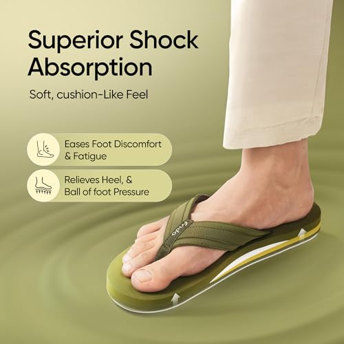 Image of Frido Cloud Comfort Slippers for Women & Men | Available in 2 Options- Arch Support & Without Arch |Orthopedic Soft Home Chappal Unisex Slipper, House Slipper with Anti-Skid Sole for Home Use & Casual