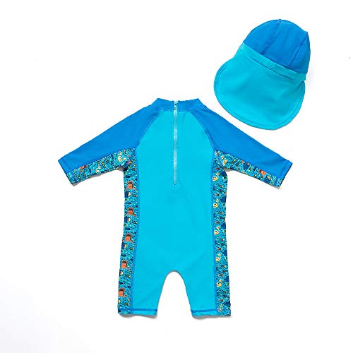 BONVERANO Baby Junge EIN stück 3/4 der ärmellänge UV-Schutz 50+ Badeanzug MIT Einem Reißverschluss - Image 3