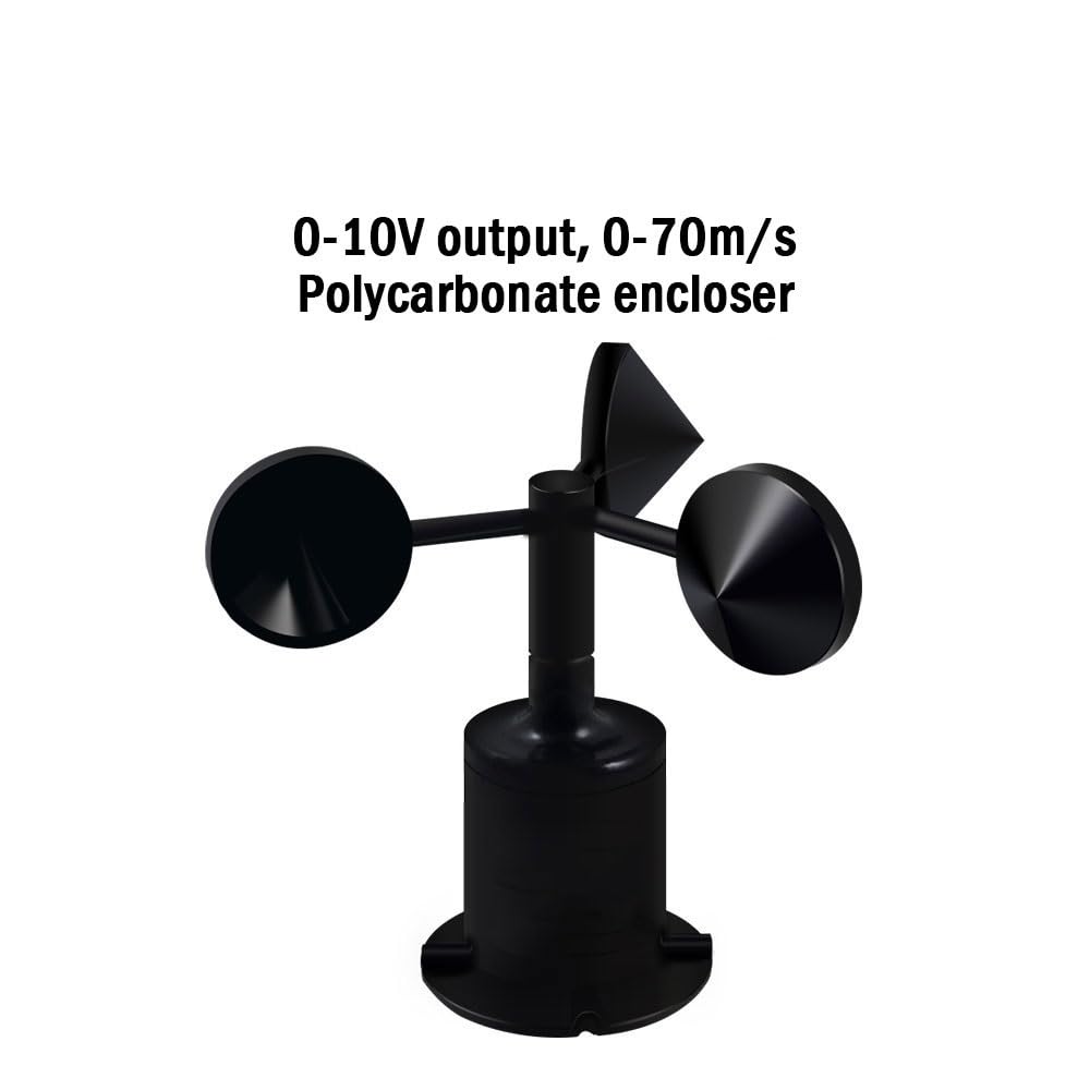 Sensor de Velocidad del Viento del Cuerpo de policarbonato de 0-70 m/s 4-20MA 0-5V 0-10V RS485 anemómetro transmisor de Velocidad del Viento de Salida (Color : CWT-SWS-C-V10)