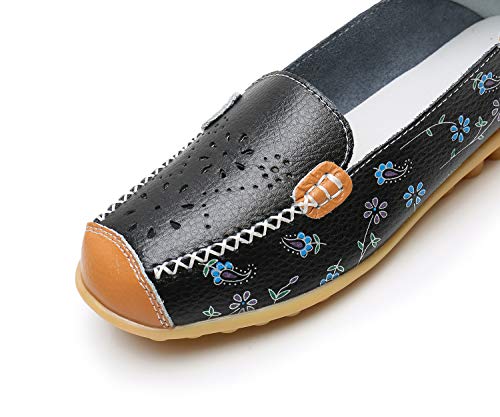Image of VenusCelia Women's Floral Comfort Walking Flat Loafer