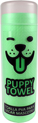 Aion Plas Puppy Towel Verde 680 X 430. Toalla para Perros