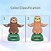 Sloth Solar Dancing Figures, Solar Powered Shaking Hand Doll Toys for Car Dashboard Decoration, Desk or Windowsill Decor (A-Brown)