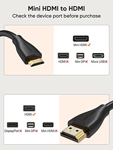 Cablecreation Micro Hdmi To Hdmi Cable & Mini Hdmi To Hdmi Cable, High Speed 4K Hdmi Adapter Male To Male, 3Ft And 6 Ft #TOP2
