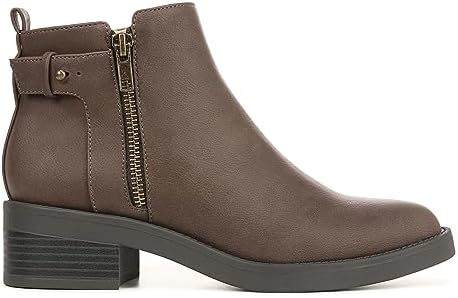 LifeStride Womens Bonus Side Zip Ankle Booties Brown 10 W | Image 1