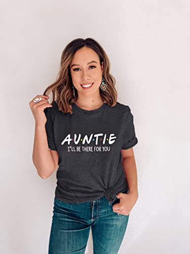 Aunt Shirt for Women Auntie Shirts Funny Auntie Life Rainbow Love Short Sleeve Adult Graphic Tee2