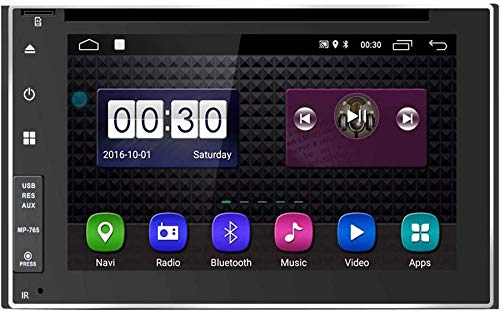 Double Din Android-Autoradio, Autoradioempfänger, Bluetooth-Touchscreen-Auto-Multimedia-Player, Unterstützt GPS-Navigation/WLAN FM / MP3 /