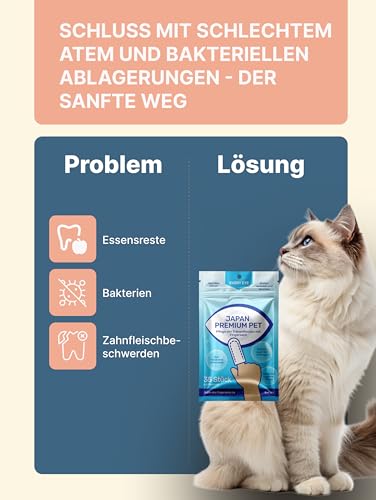 Japan Premium Pet Tränenflecken Wipes für Hunde & Katzen | Finger-Pads | Augenpflege für Hunde und Katzen | Feuchttücher in Fingerbürstenform für Haustiere | Tränenfleckentferner Hund | 35 Stück
