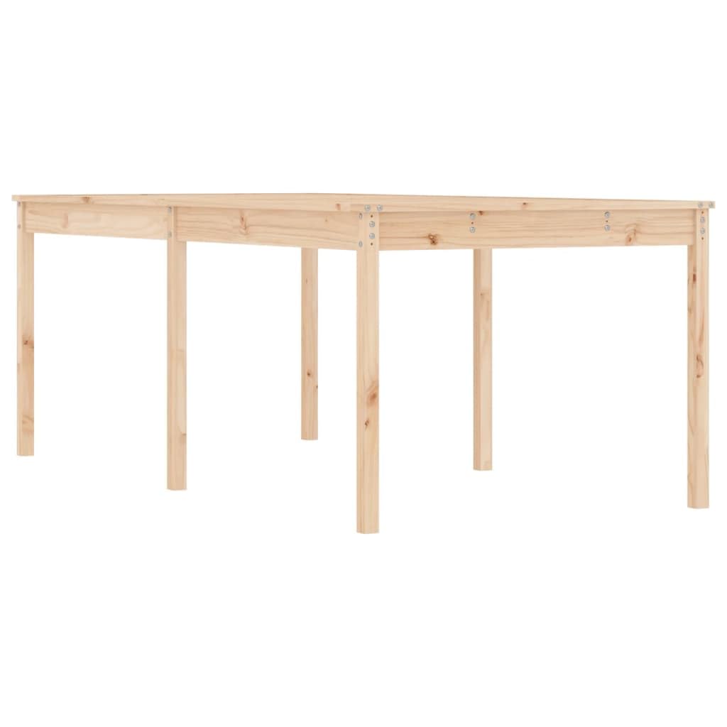 Stół ogrodowy z litego drewna sosnowego, 203,5 x 100 x 76 cm, stół do jadalni, do ogrodu, sosny, stół z litego drewna na taras, balkon, dziedziniec, stabilna rama drewniana, wytrzymały blat