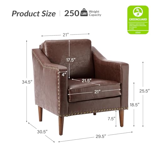 Sillón Plegable Marrón con Acabado Retro miniatura 2