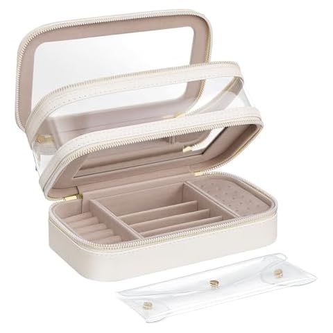 SONGMICS Travel Jewellery and Makeup Case Cover
