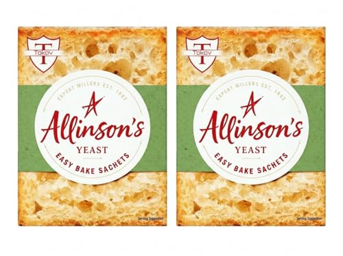 Easy Bake Instant Yeast Sachets 12 x 7g Packs (Total 84g) Pre-Portioned Yeast for Bread Pizza & Pastry Perfection Tokov