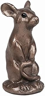 Frith - Woody Mouse sitting up - cold cast bronze - Ornament Sculpture, Decoration - Hand-finished - Home, Garden