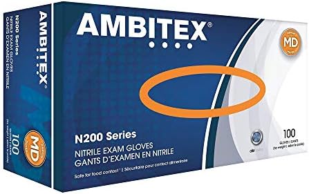 Tradex NMD200BLK Medium Black Nitrile Exam Gloves - 1000 / CS