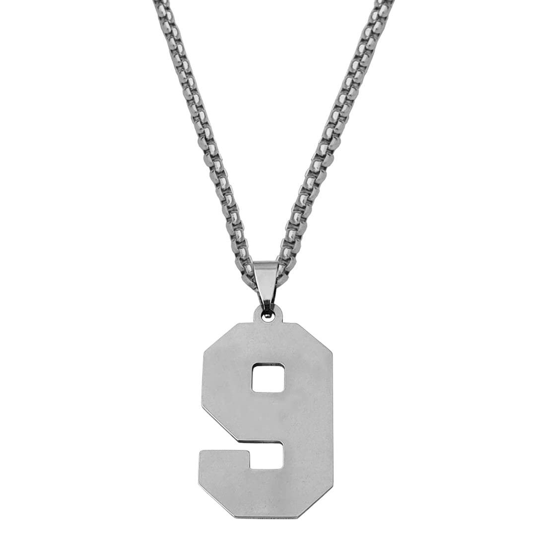 M Men Style Sports Jersey Number Jewelry Personalized Gift for Him Silver Stainless Steel Pendant Chain For Men And Women LCPn186