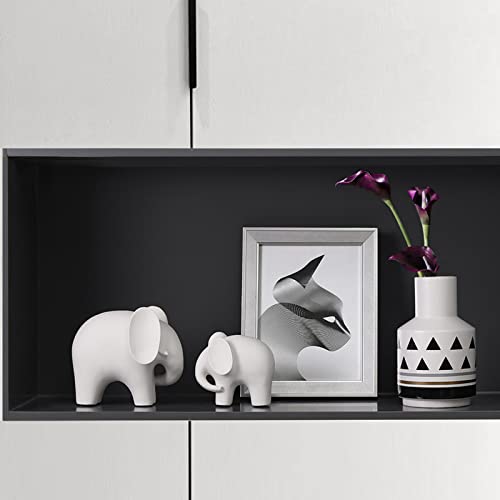 Estatua Elefante Decorativa Cerámica Moderna Pequeña miniatura 5