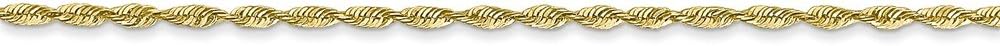 Leslie's Real 10kt Yellow Gold 1.5mm Diamond-Cut Lightweight Rope Chain; 9 inch