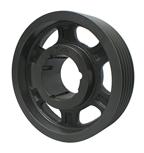 Martin 6 8V 2120 M Hi-Cap QD Sheave, 8V Belt Section, 6 Grooves, M Bushing required, Class 30 Gray Cast Iron, 21.2