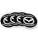 XGAGCF 4 Pezzi Auto Coprimozzi Ruota Centro Tappi Cerchioni Mozzo Badge Hub Center Caps Adesivi, per Mazda-Logo 65MM Auto Decorativo Emblema Accessori