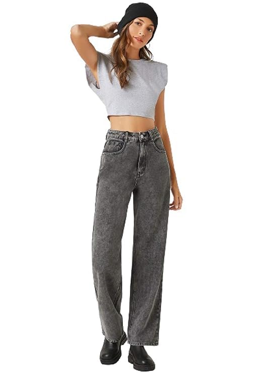 Image of Women's Denim Straight Fit Boyfriend Jeans